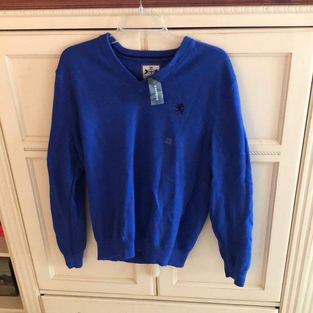 Express Cotton Long Sleeve Sweater - Picture 2 of 7